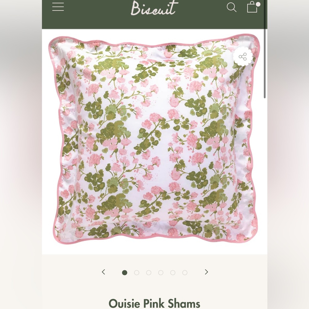 Biscuit Home Ouisie Pink Euro Shams PAIR